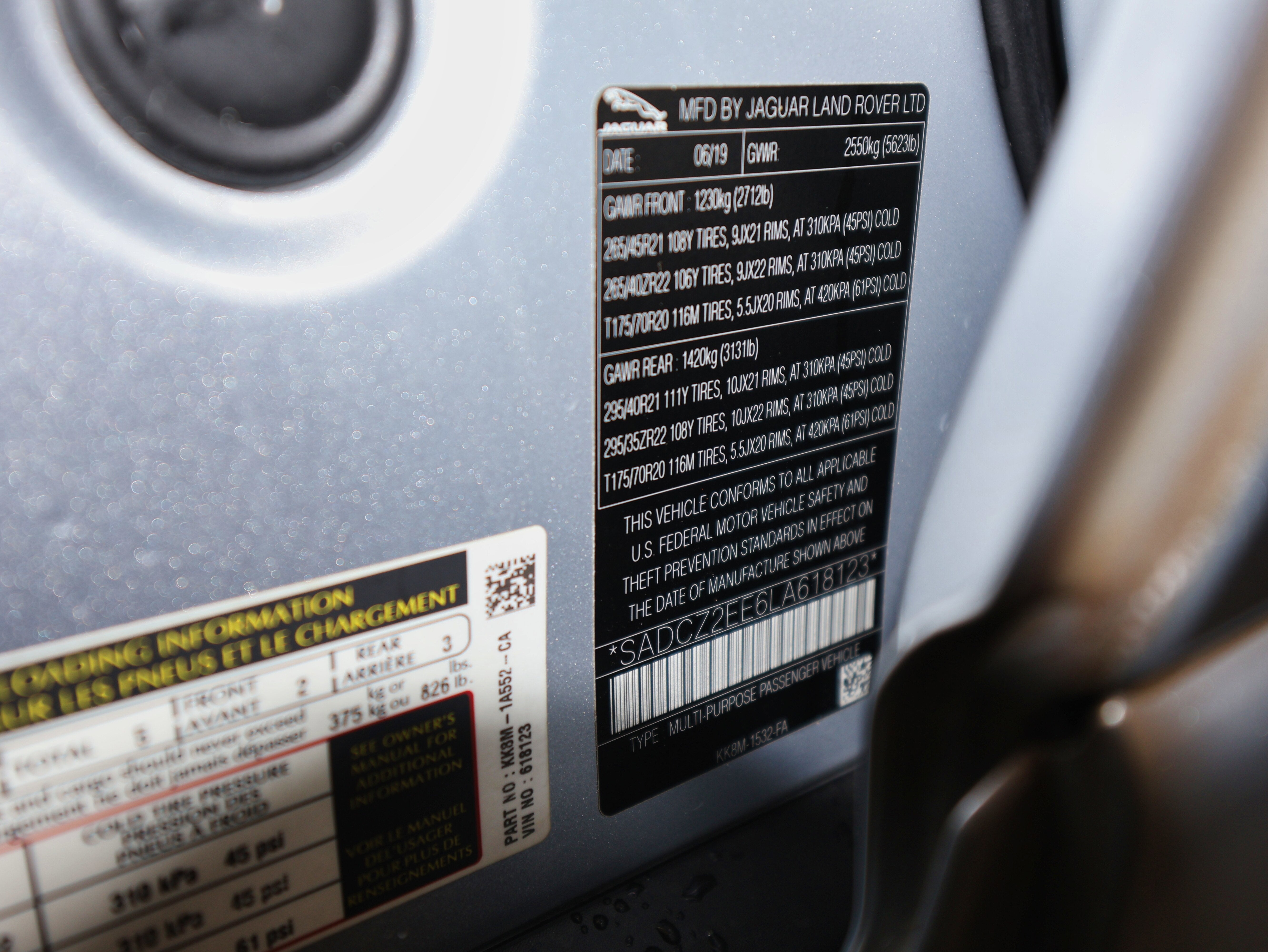 2020 Jaguar F-PACE SVR