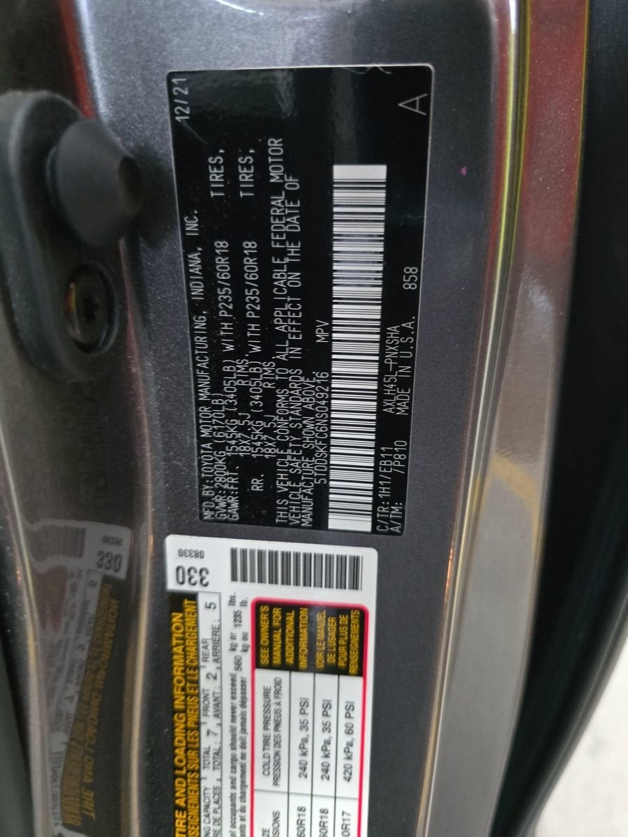 2022 Toyota Sienna XSE