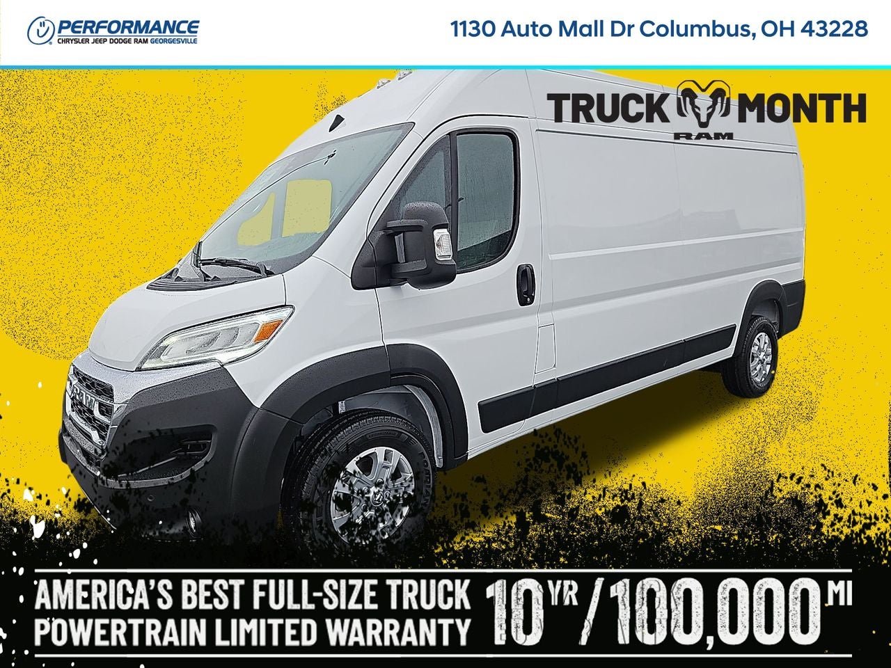 2025 RAM Ram ProMaster RAM PROMASTER 2500 SLT CARGO VAN HIGH ROOF 159' WB