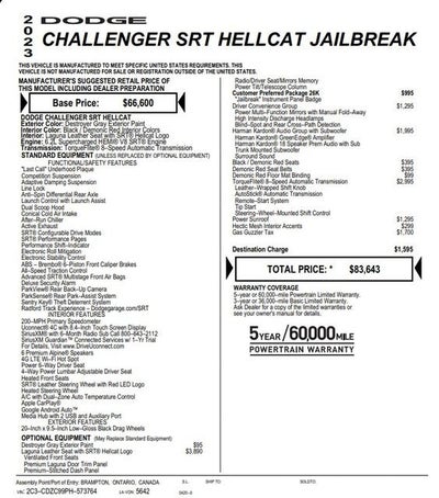 2023 Dodge Challenger SRT Hellcat Jailbreak