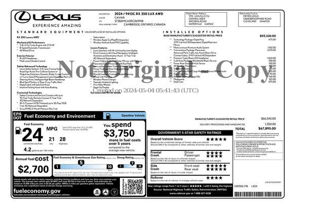 2024 Lexus RX 350 Luxury