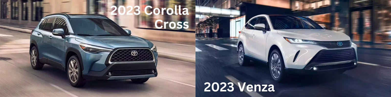 2023 Toyota Corolla Cross vs 2023 Toyota Venza in Columbus, OH
